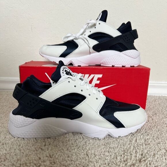 Nike By You Air Huarache Navy White - Picture 2 of 9